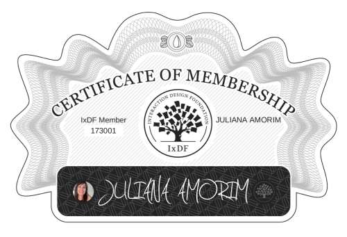 Certificate of Membership – JULIANA AMORIM