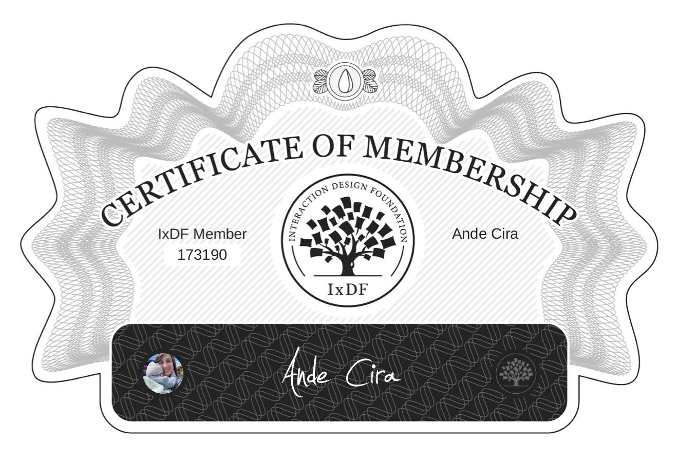 Certificate of Membership – Ande Cira