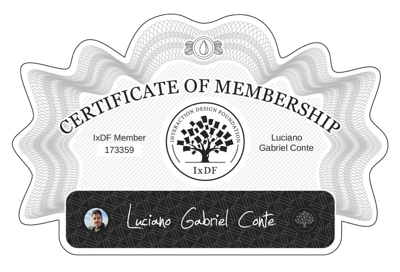 Certificate of Membership – Luciano Gabriel Conte