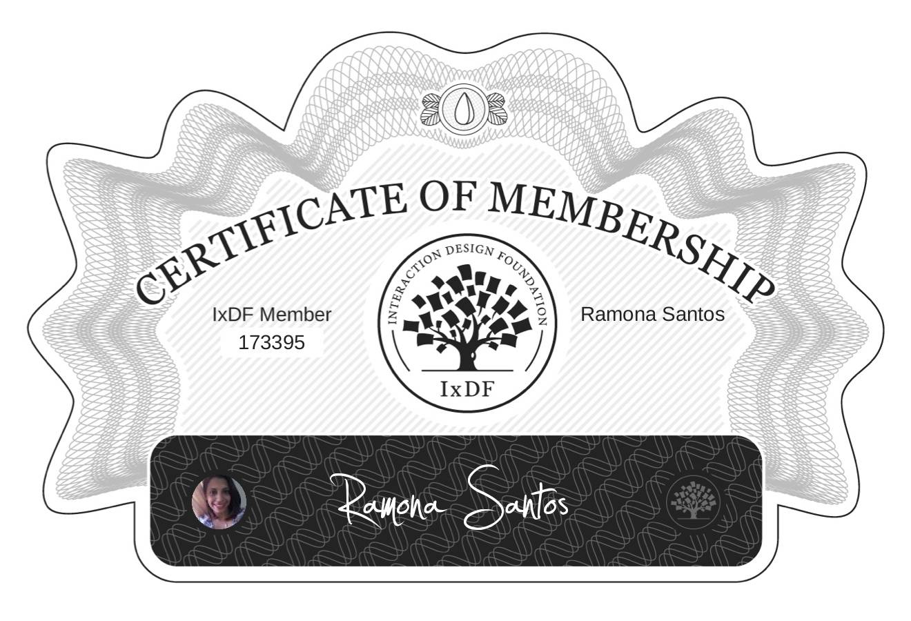 Certificate of Membership – Ramona Santos