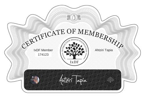 Certificate of Membership – Ahtziri Tapia