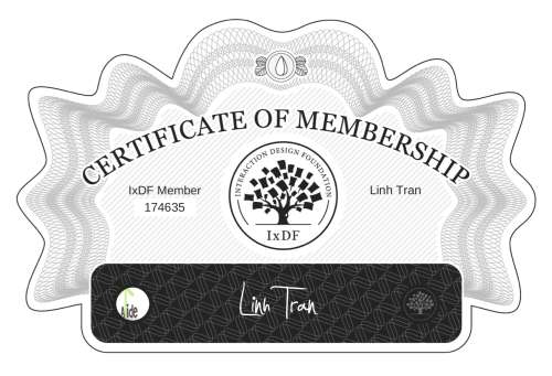 Certificate of Membership – Linh Tran