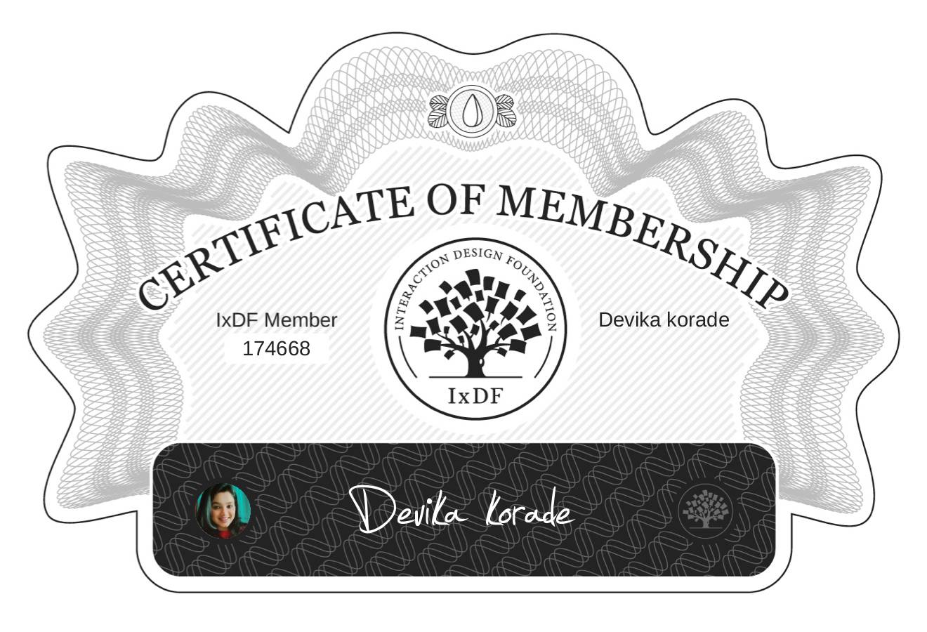 Certificate of Membership – Devika korade