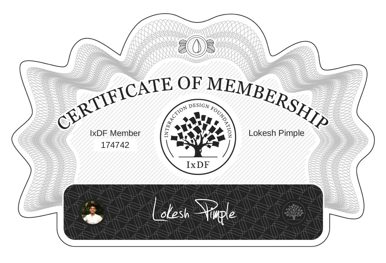 Certificate of Membership – Lokesh Pimple