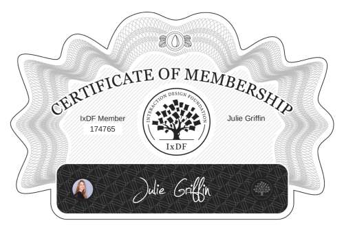 Certificate of Membership – Julie Griffin