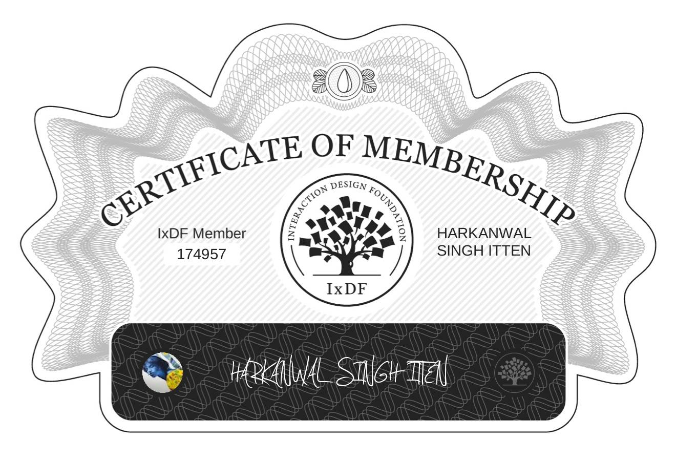 Certificate of Membership – HARKANWAL SINGH ITTEN