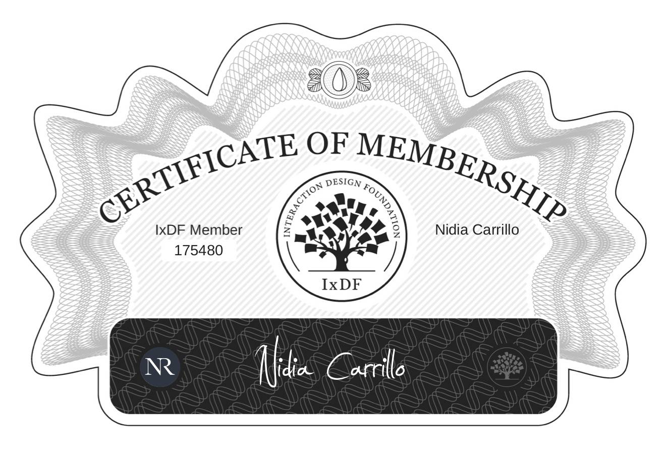 Certificate of Membership – Nidia Carrillo