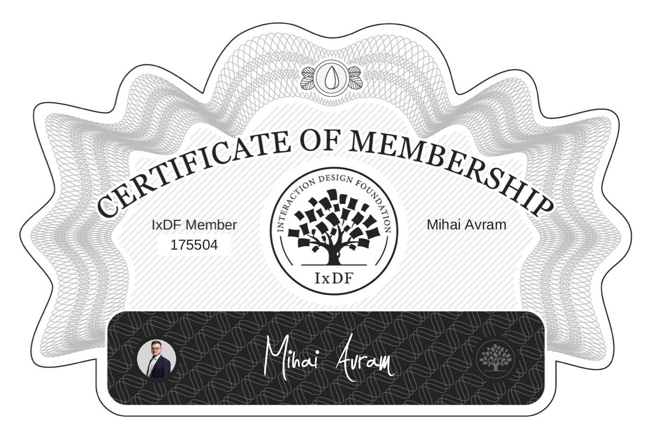 Certificate of Membership – Mihai Avram