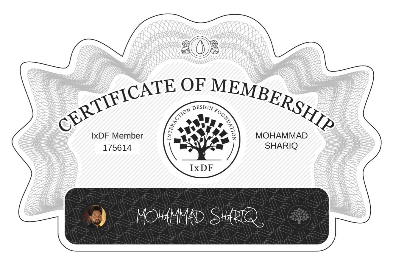 Certificate of Membership – MOHAMMAD SHARIQ
