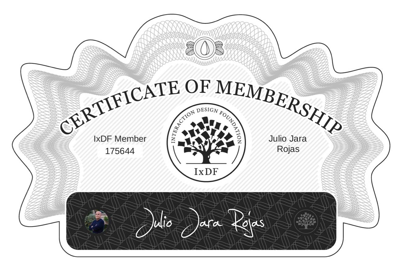 Certificate of Membership – Julio Jara Rojas