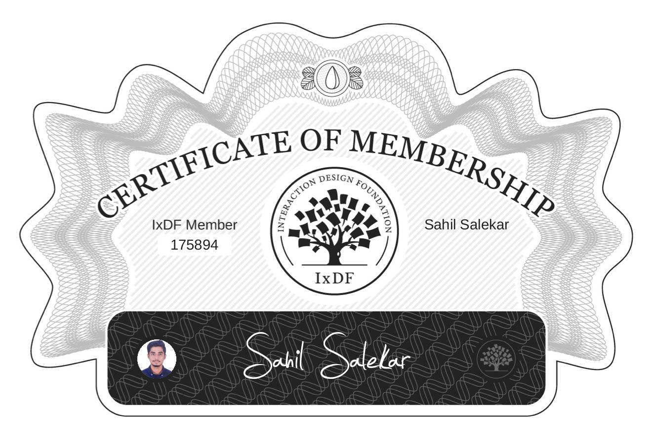 Certificate of Membership – Sahil Salekar