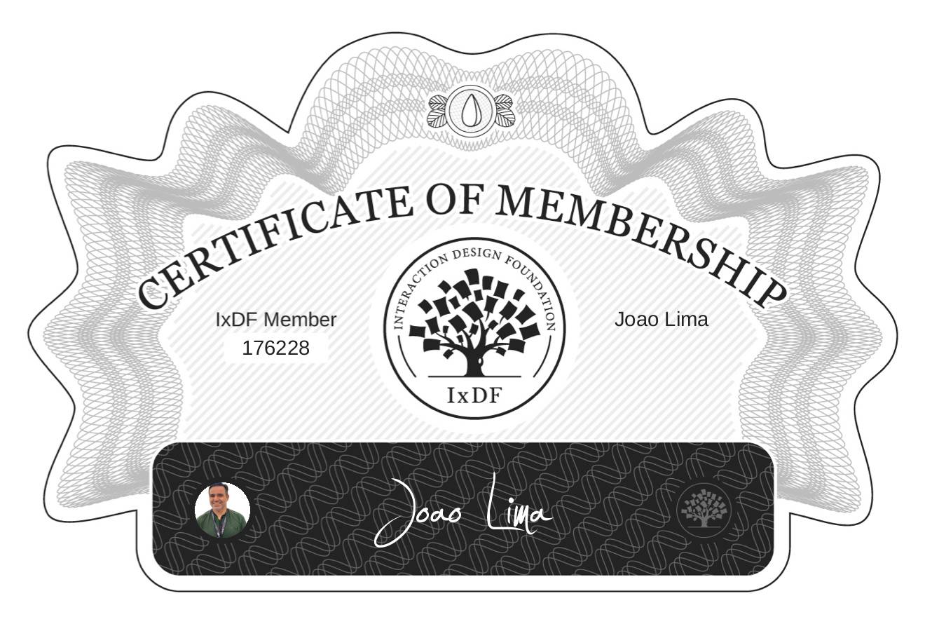 Certificate of Membership – Joao Lima