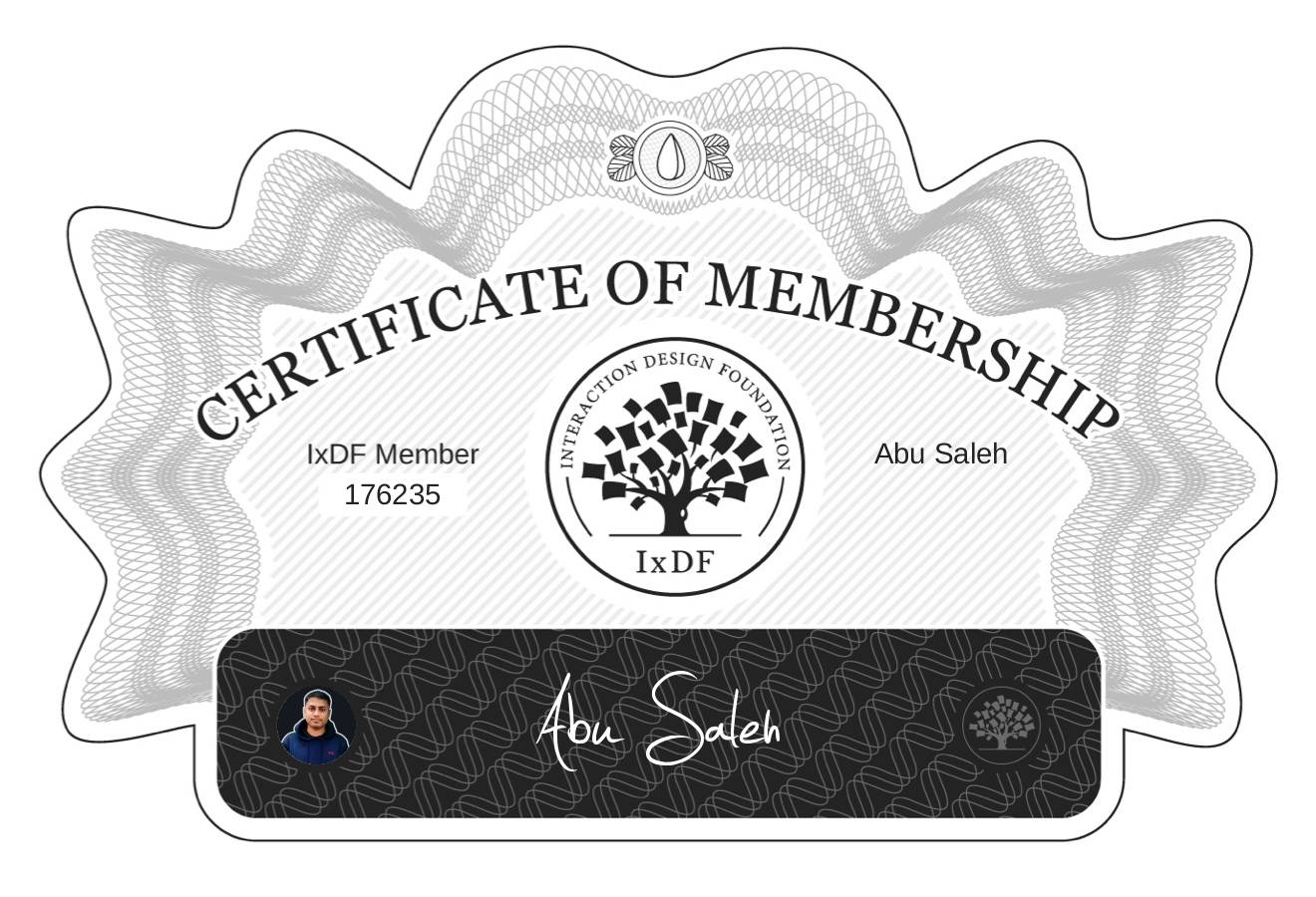 Certificate of Membership – Abu Saleh