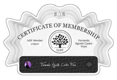 Certificate of Membership – Fernando Agustín Castro Fiore
