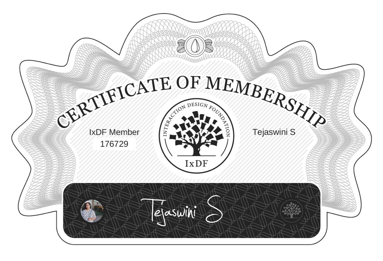 Certificate of Membership – Tejaswini S