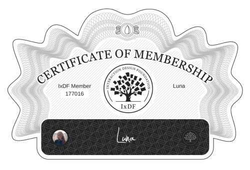 Certificate of Membership – Luna