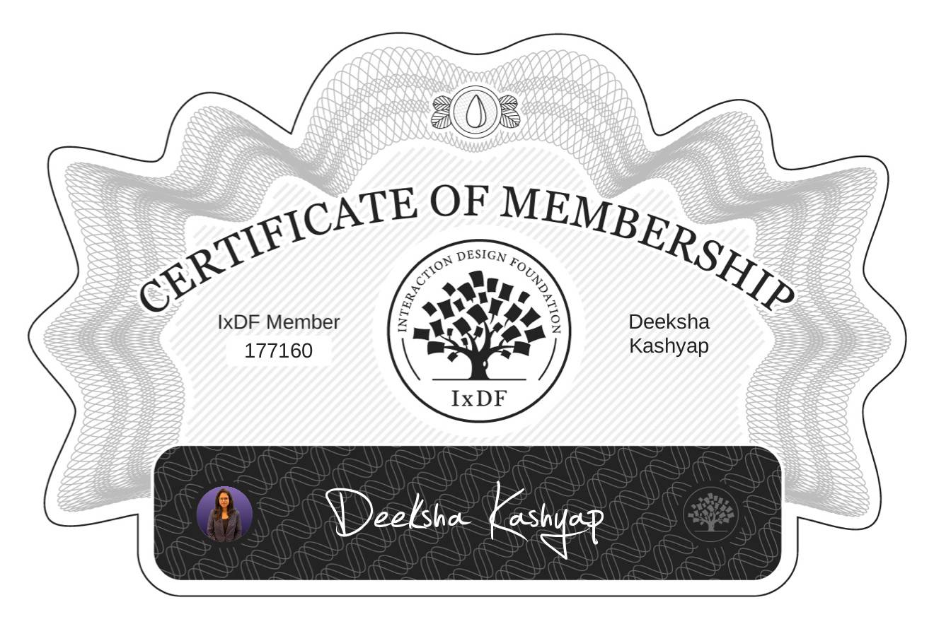 Certificate of Membership – Deeksha Kashyap