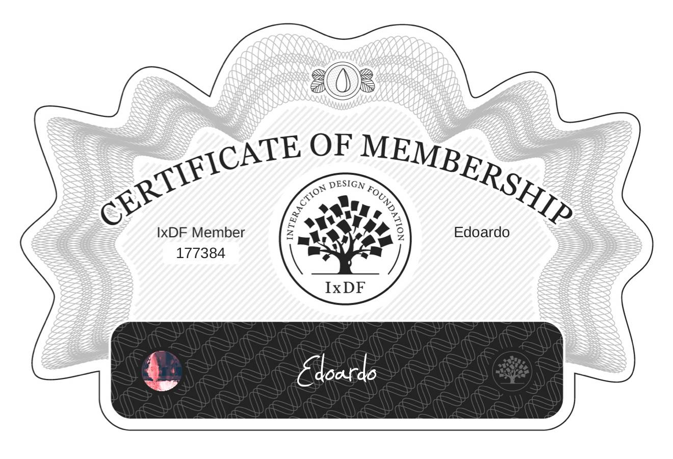 Certificate of Membership – Edoardo
