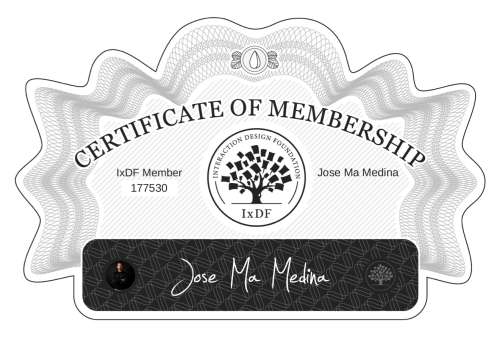 Certificate of Membership – José Ma Medina