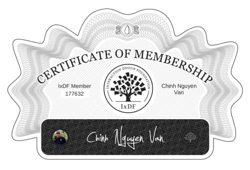 Certificate of Membership – Chinh Nguyen Van