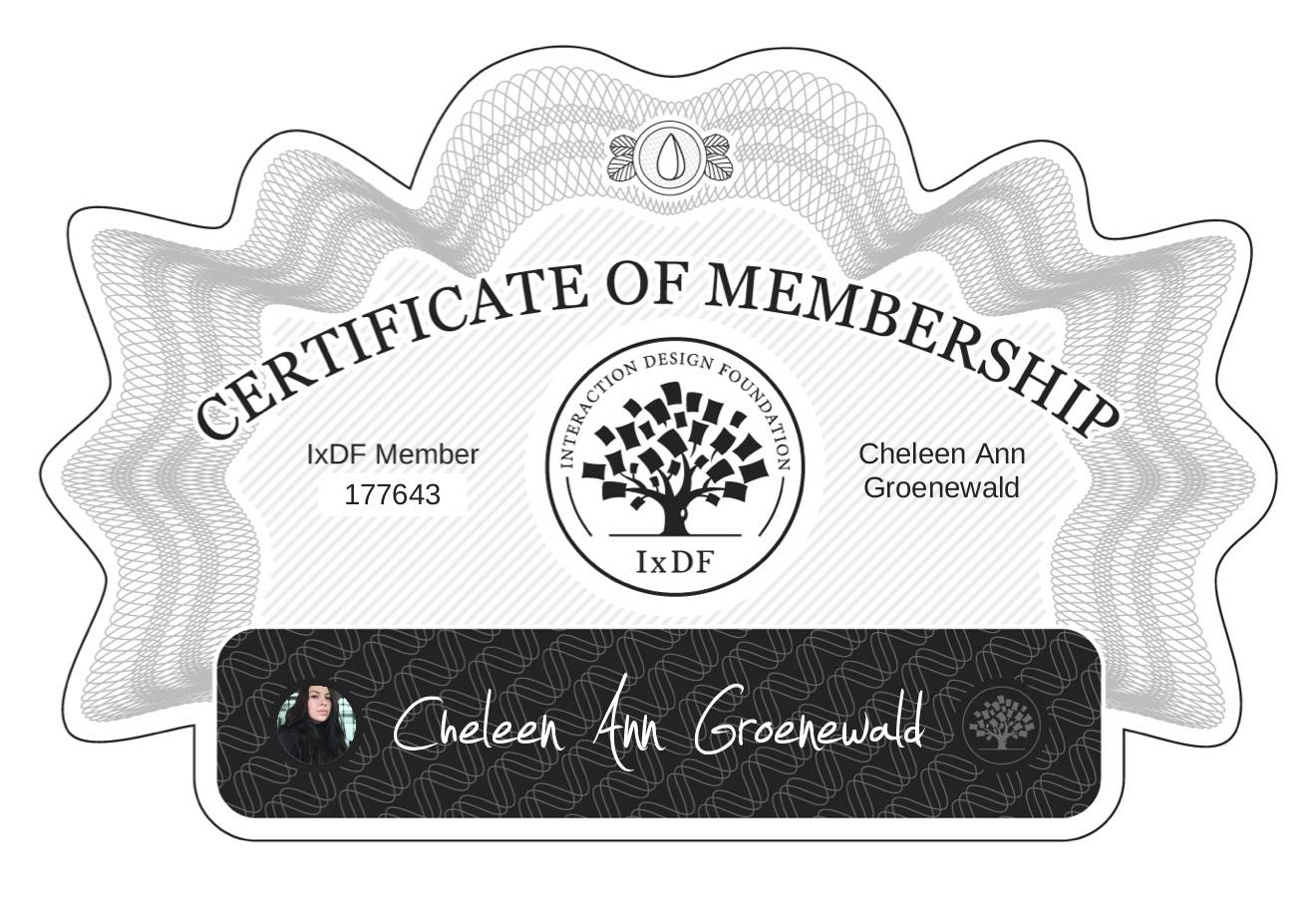 Certificate of Membership – Chèleen Ann Groenewald
