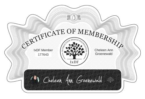 Certificate of Membership – Chèleen Ann Groenewald