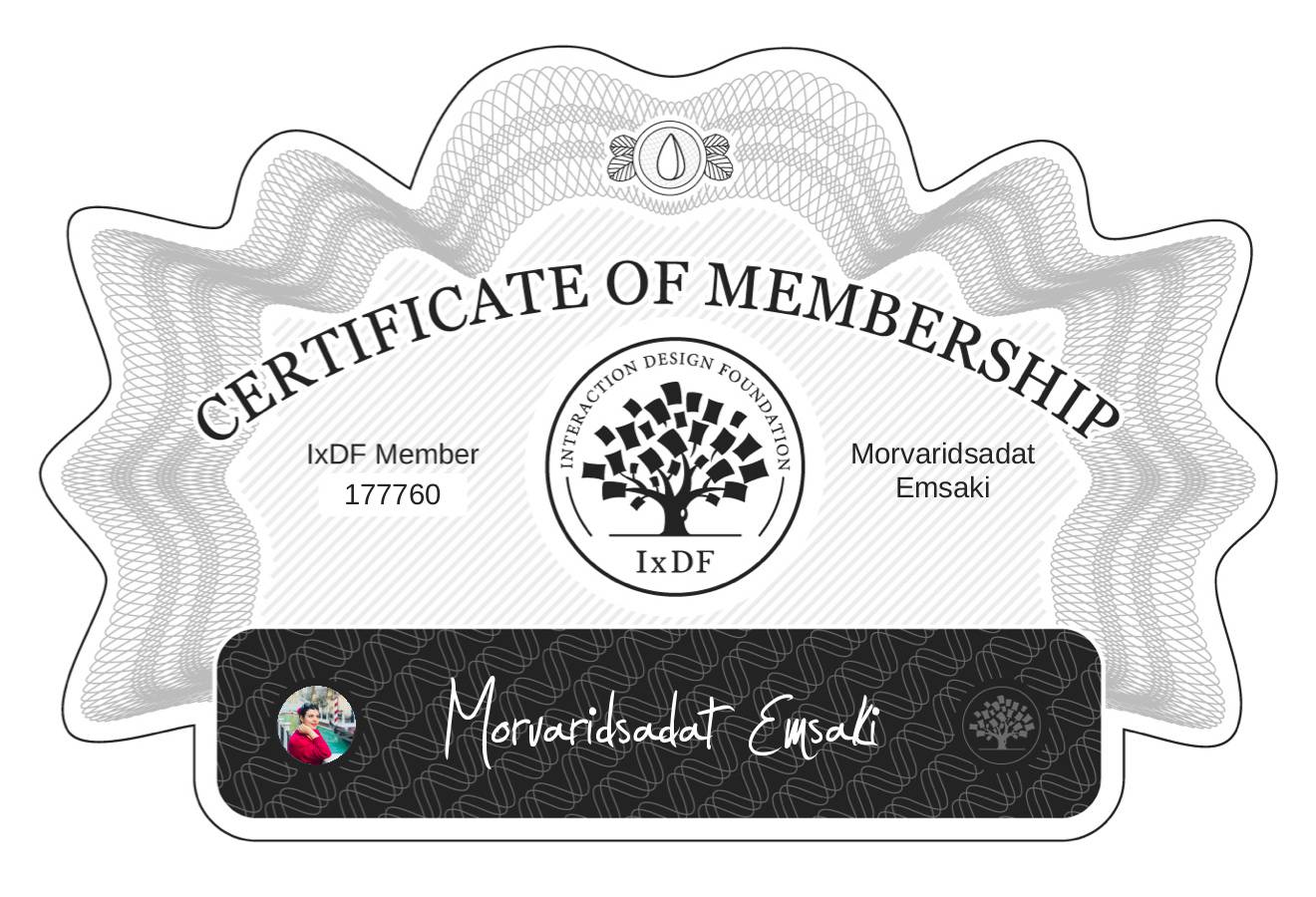 Certificate of Membership – Morvaridsadat Emsaki