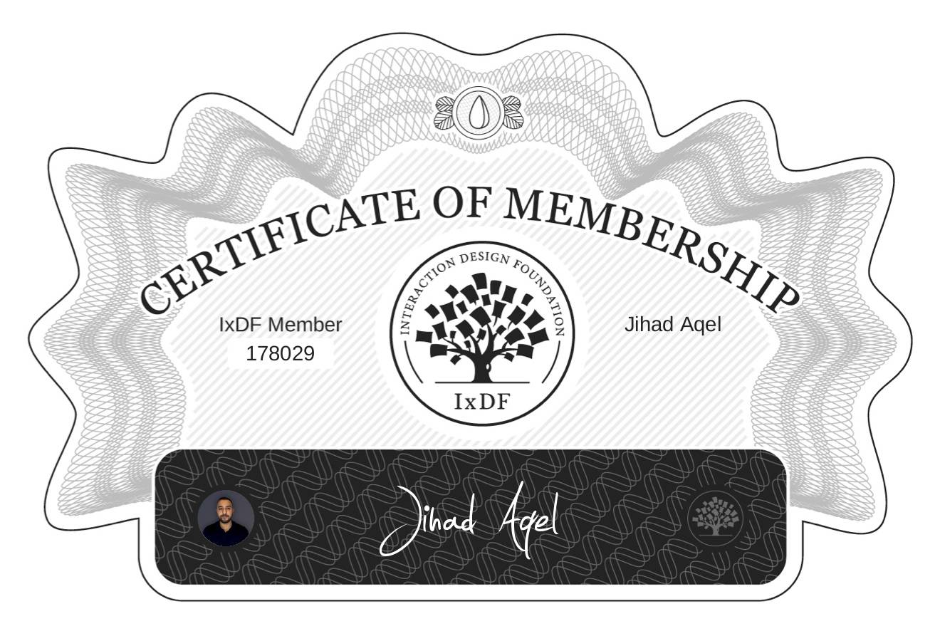 Certificate of Membership – Jihad Aqel