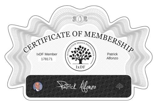 Certificate of Membership – Patrick Alfonzo