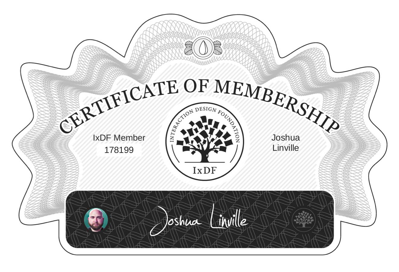 Certificate of Membership – Joshua Linville