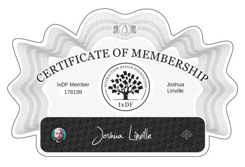Certificate of Membership – Joshua Linville