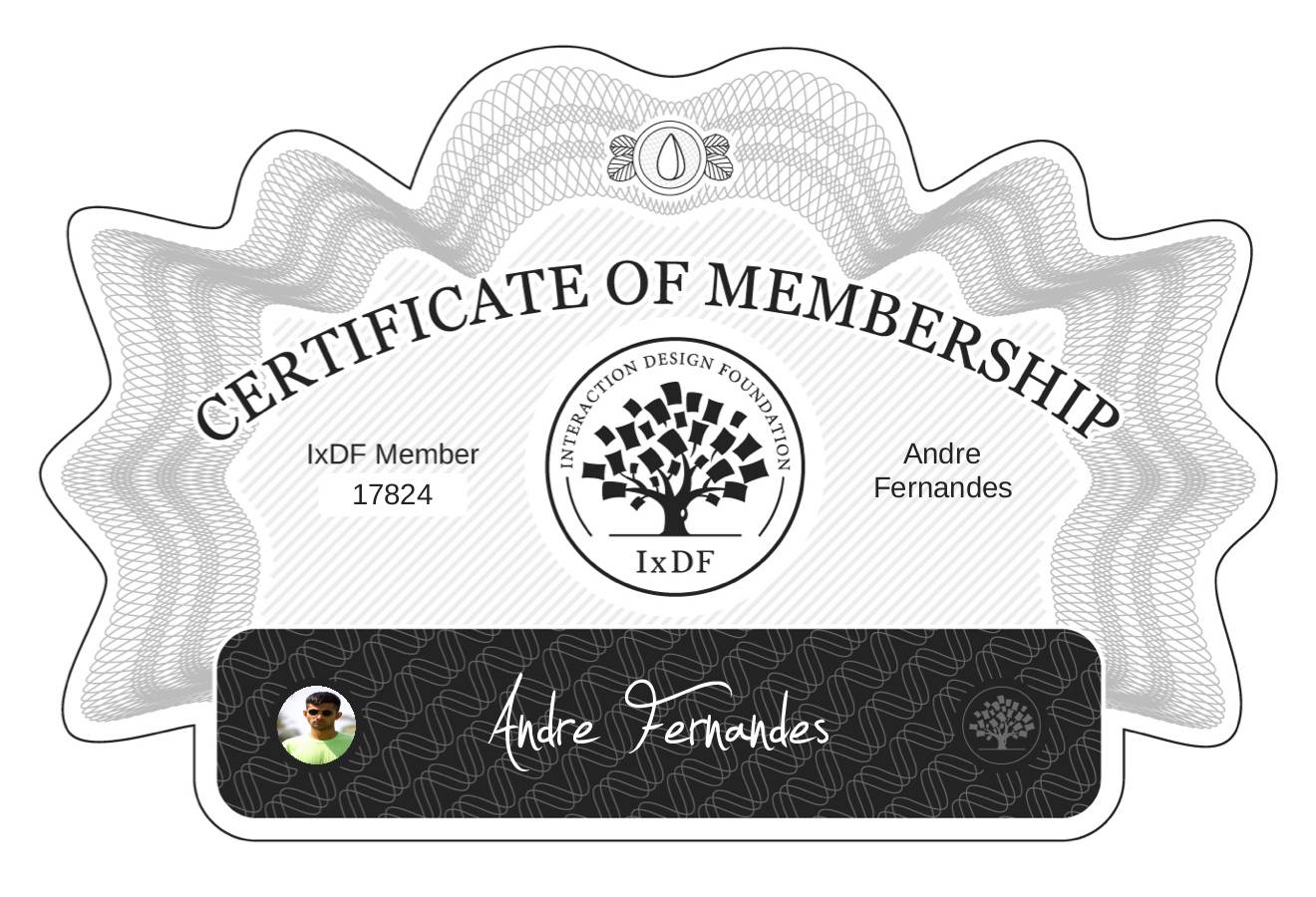 Certificate of Membership – Andre Fernandes