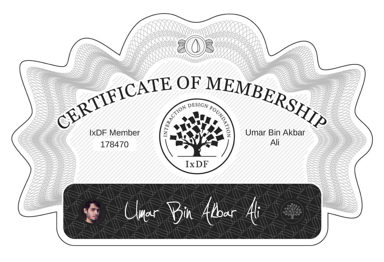 Certificate of Membership – Umar Bin Akbar Ali