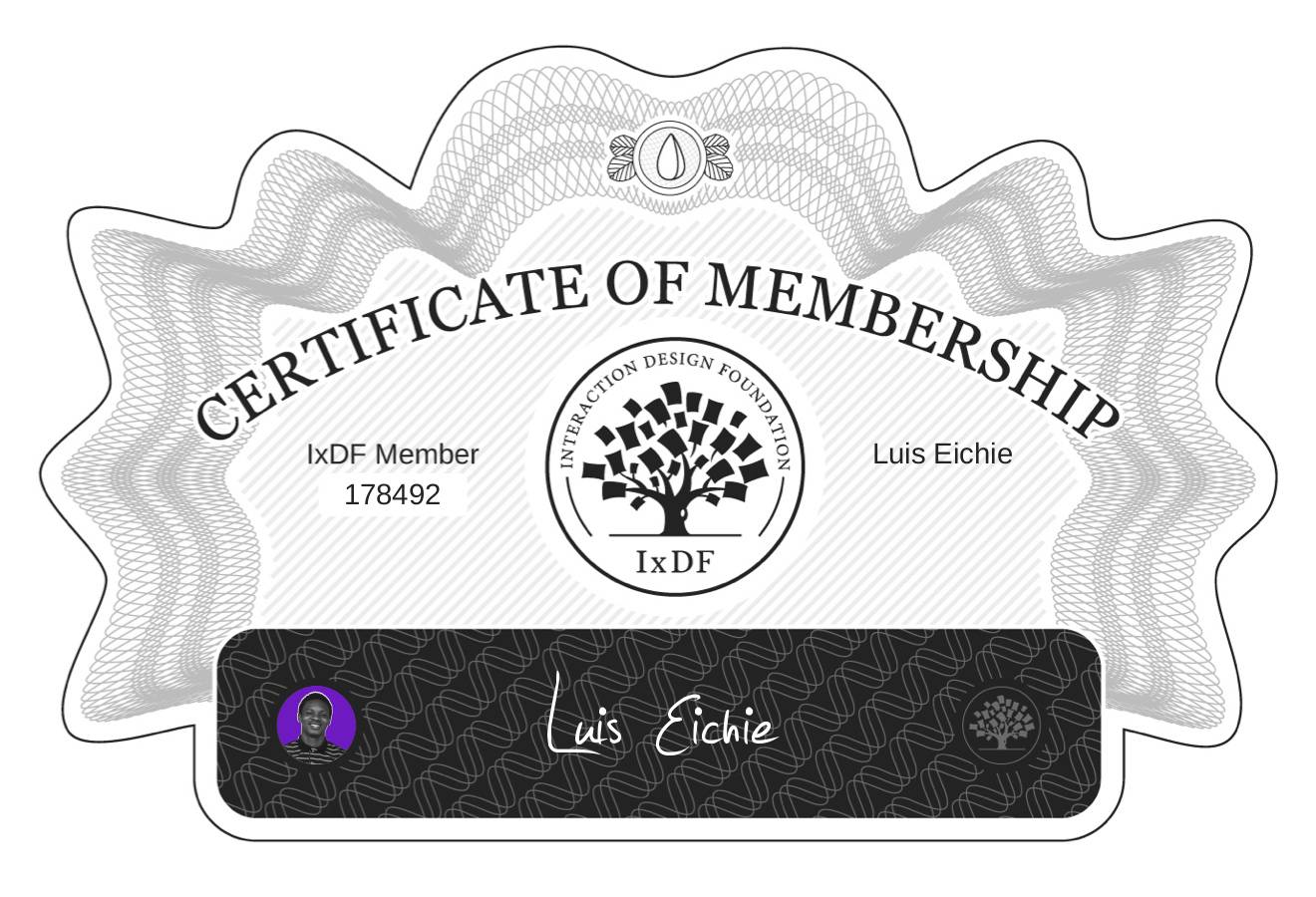 Certificate of Membership – Luis Eichie