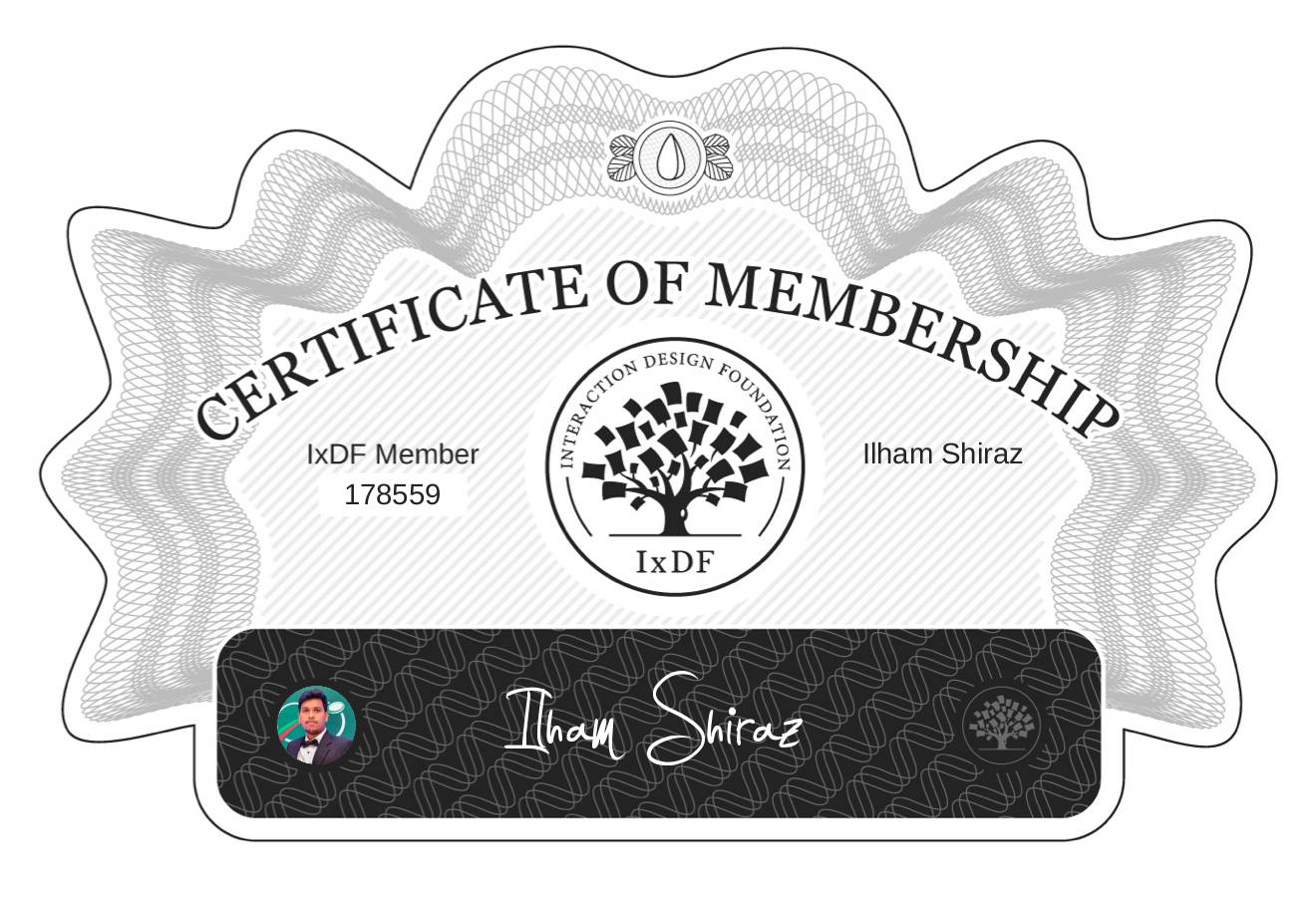 Certificate of Membership – Ilham Shiraz