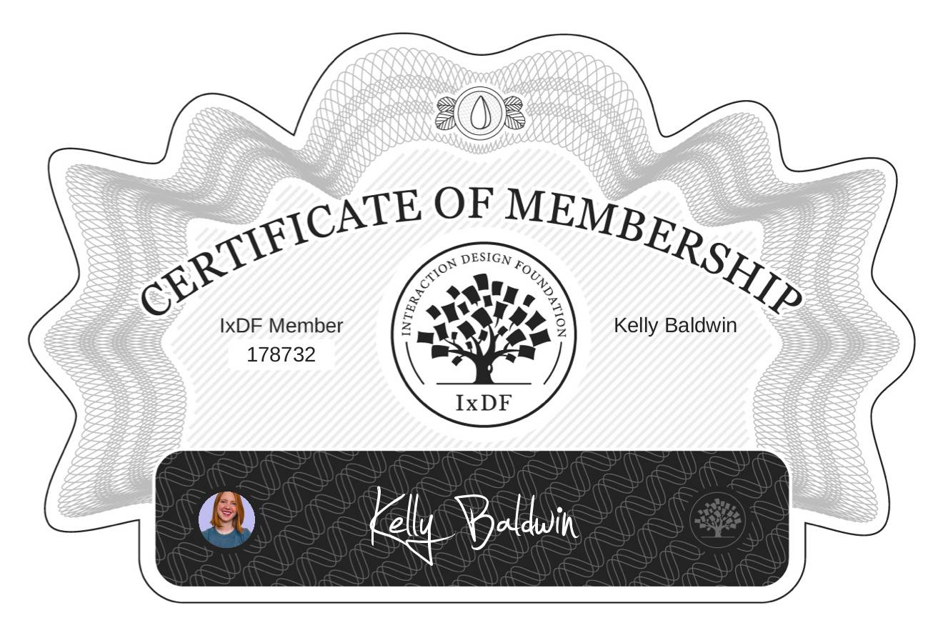 Certificate of Membership – Kelly Baldwin