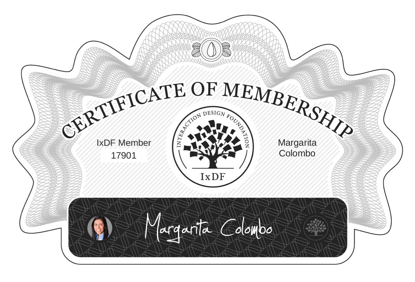 Certificate of Membership – Margarita Colombo