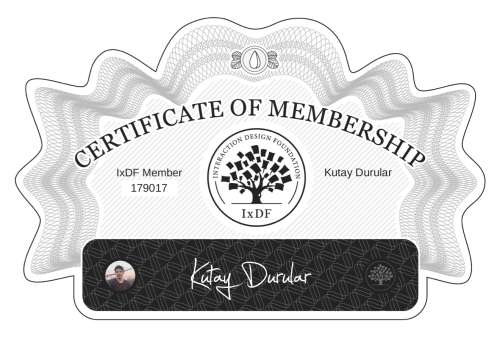 Certificate of Membership – Kutay Durular
