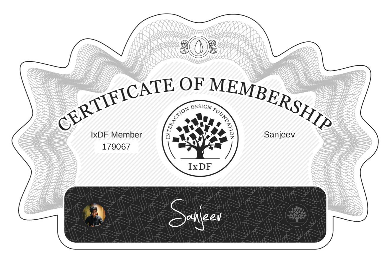 Certificate of Membership – Sanjeev