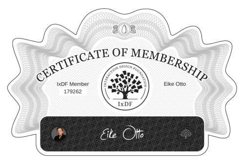 Certificate of Membership – Eike Otto
