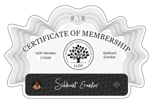 Certificate of Membership – Siddhant Erankar