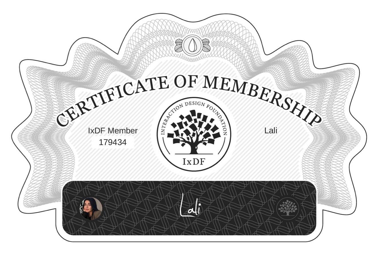 Certificate of Membership – Lali