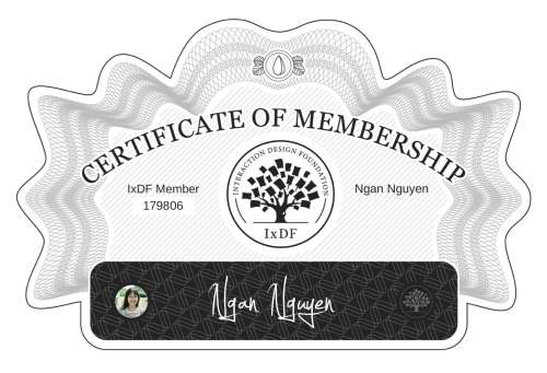 Certificate of Membership – Ngan Nguyen