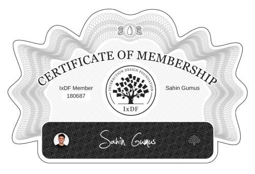 Certificate of Membership – Sahin Gumus