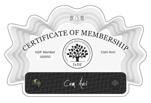 Certificate of Membership – Cem Avci