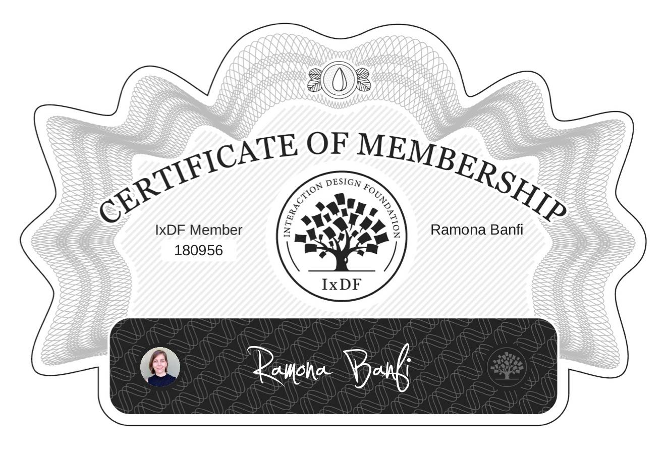 Certificate of Membership – Ramona Banfi