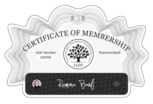 Certificate of Membership – Ramona Banfi