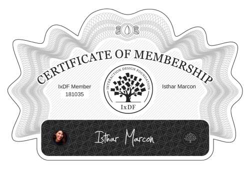 Certificate of Membership – Isthar Marcon