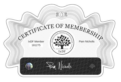 Certificate of Membership – Pam Nicholls