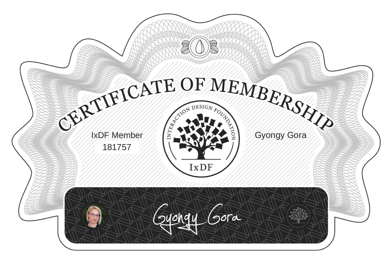 Certificate of Membership – Gyöngy Gora
